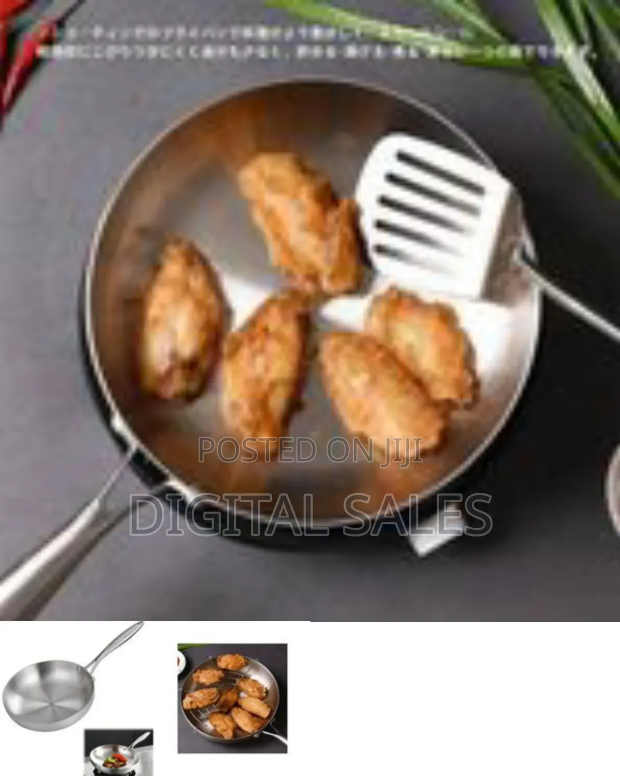 Professional-grade Stainless Steel Frying Pan / Skillet