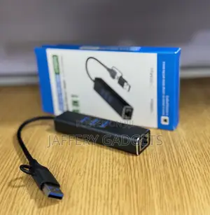 Usb 3.0 / Type-C 4-in-1 Hub With Gigabit Ethernet