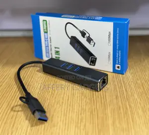 Usb 3.0 / Type-C 4-in-1 Hub With Gigabit Ethernet