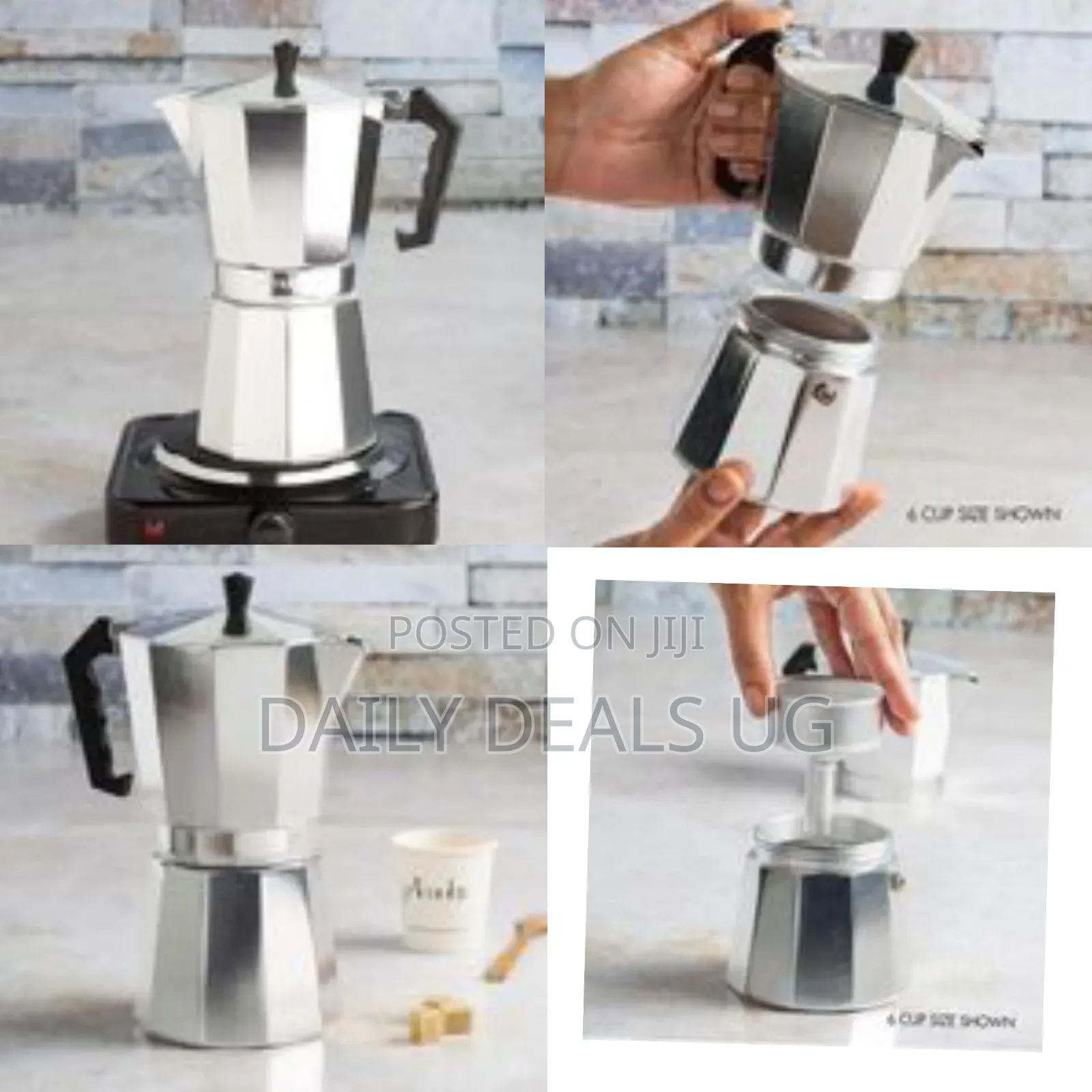 Classic Stovetop Moka Pot Coffee Maker - Multicolor