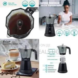 Winning Star 6-Cup Electric Moka Pot, 300ml - Multicolor