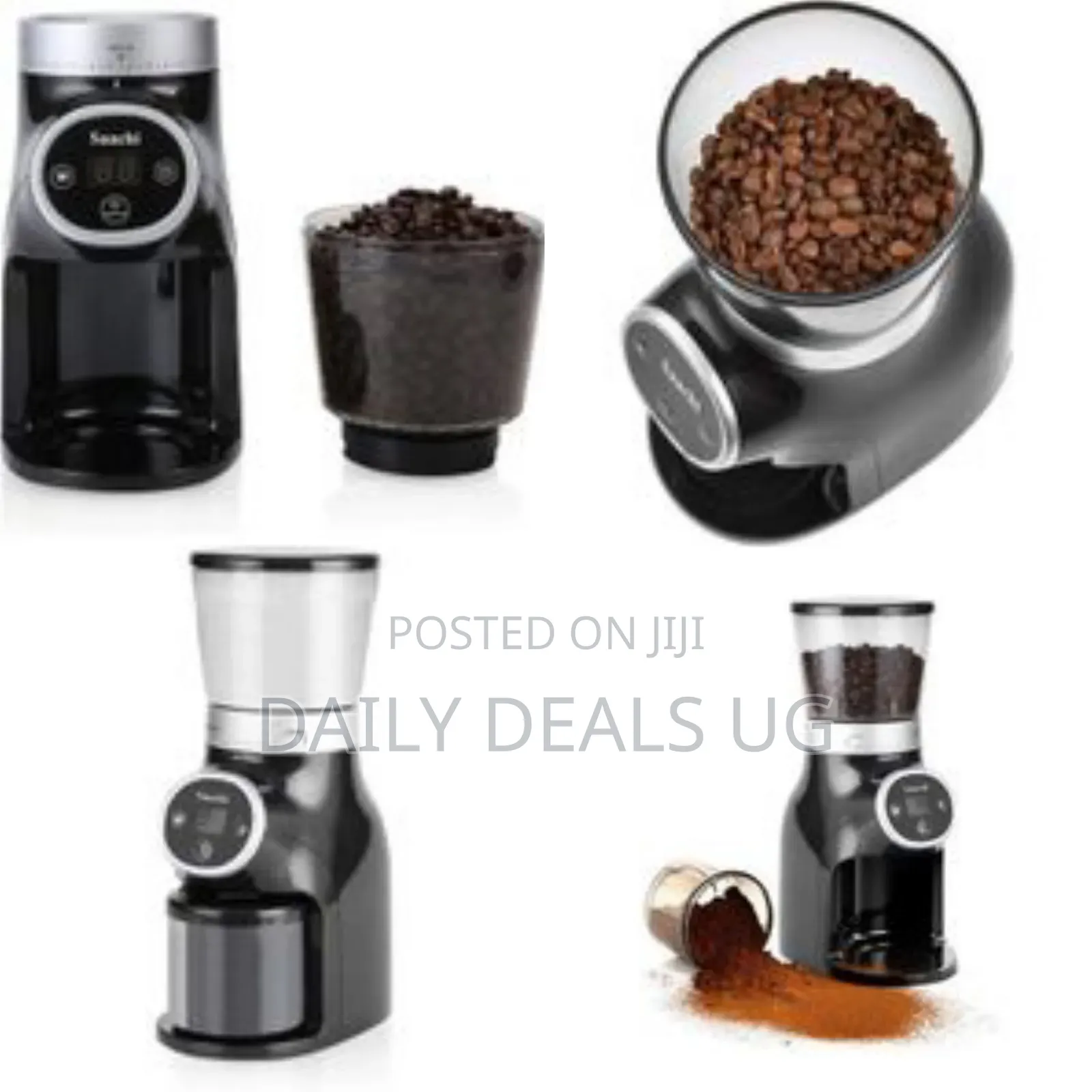 Saachi Electric Burr Coffee Grinder With Adjustable Settings