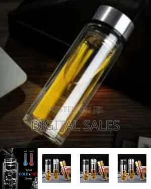 Premium Double Wall Glass Tea Infuser Bottle
