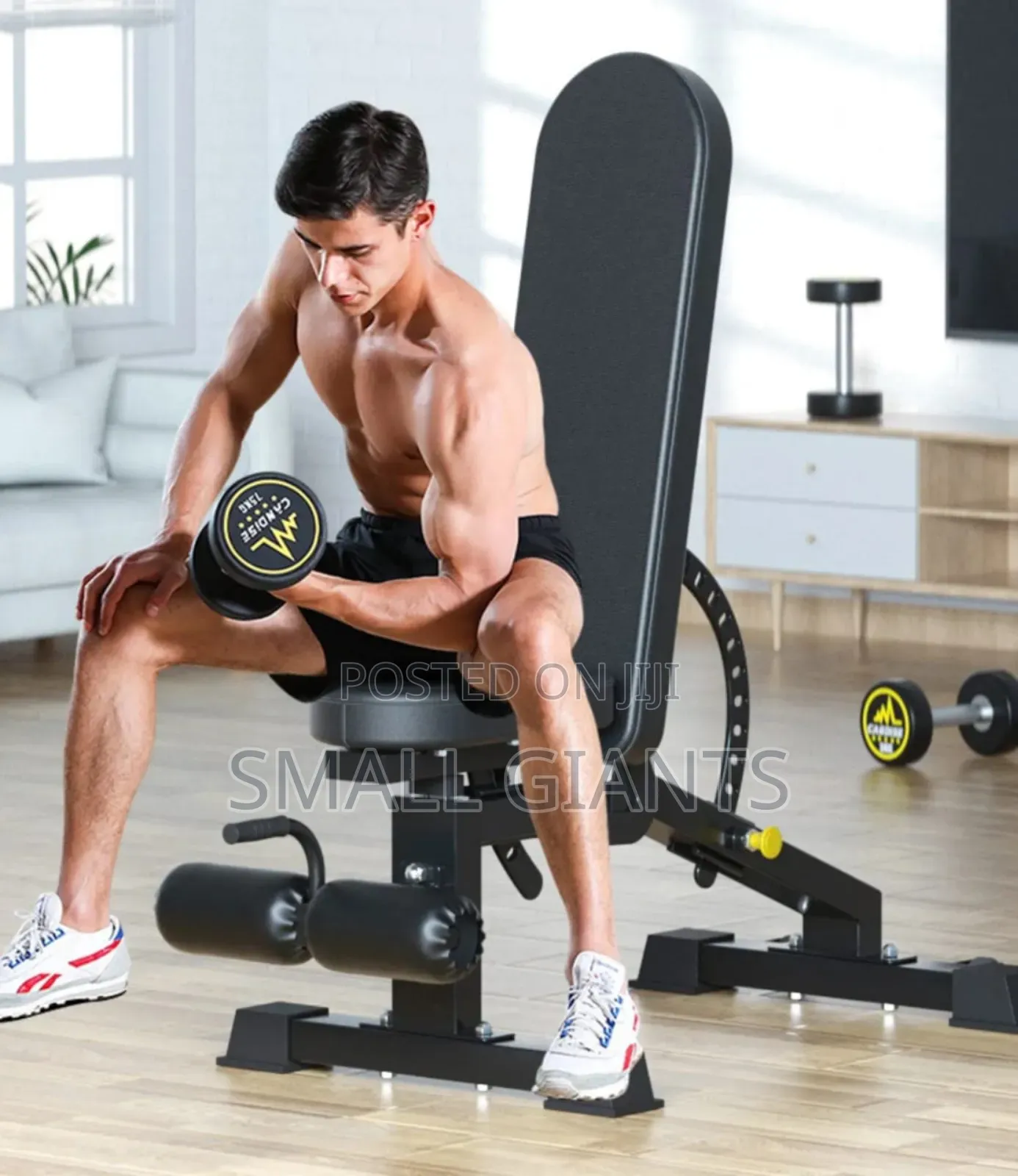 Clover Fitness T14 Pro Adjustable Weight Bench in Black