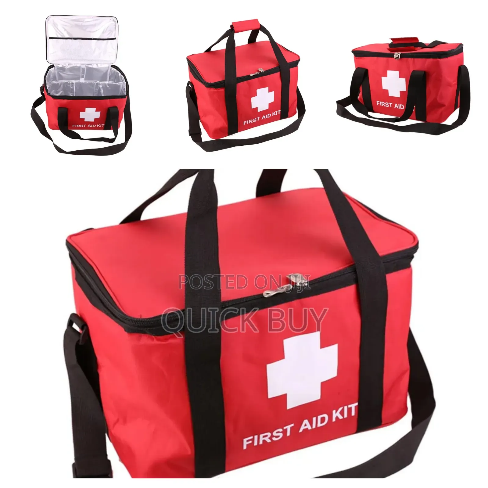 Portable Red First Aid Kit Bag