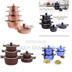 10-Piece Set of Hammered Copper-Tone Cookware