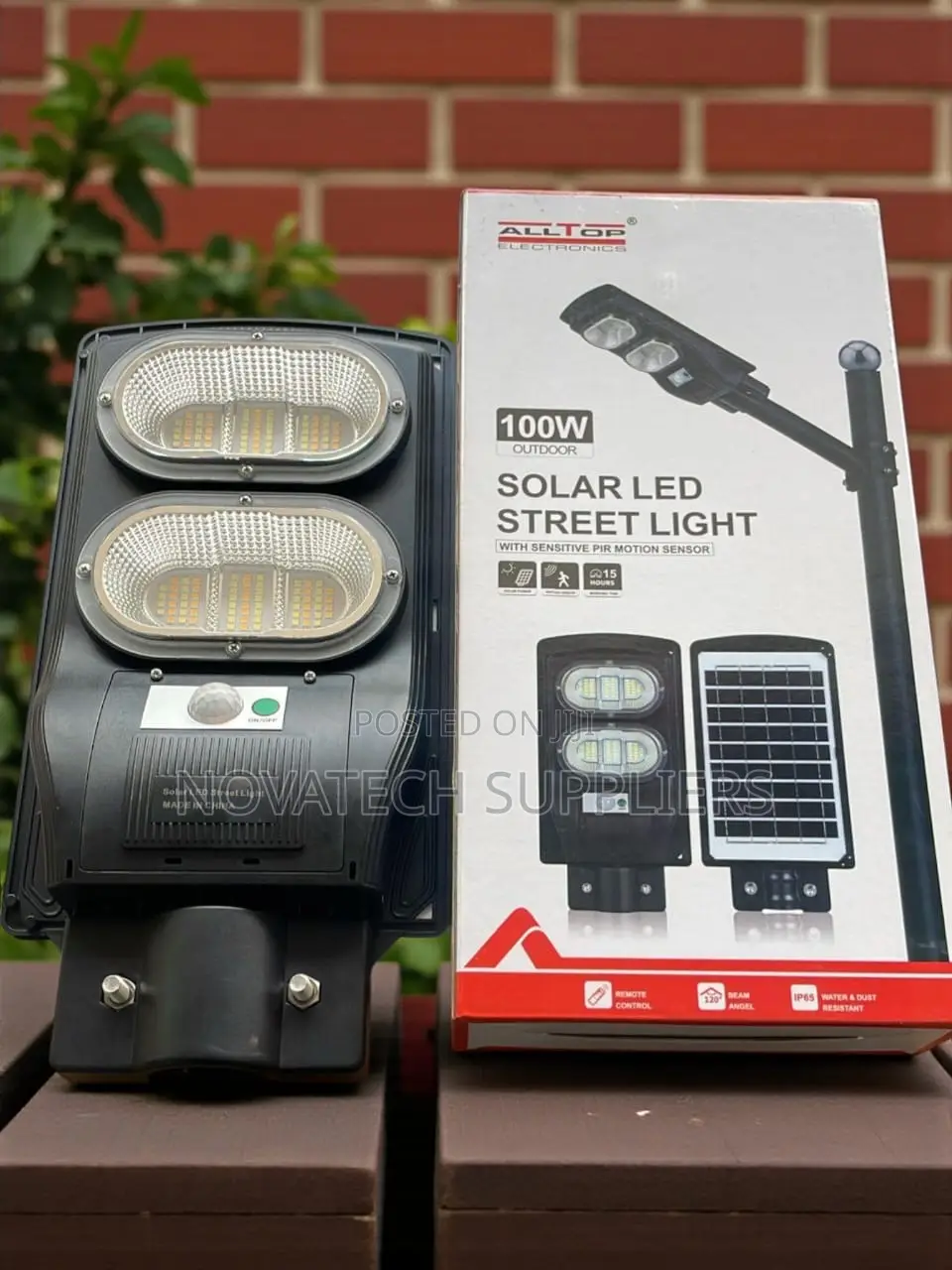 100w All-Top Led Solar Street Light – Automatic Super Bright