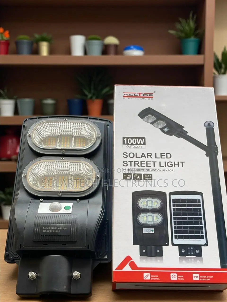 All-Top 100w Led Solar Street Light – No Electricity Needed