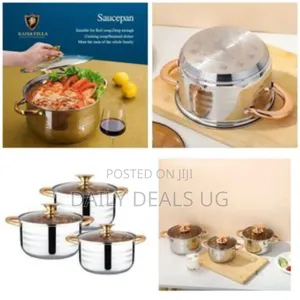 6 Piece Set of Quality Stainless Steel Cookware Set