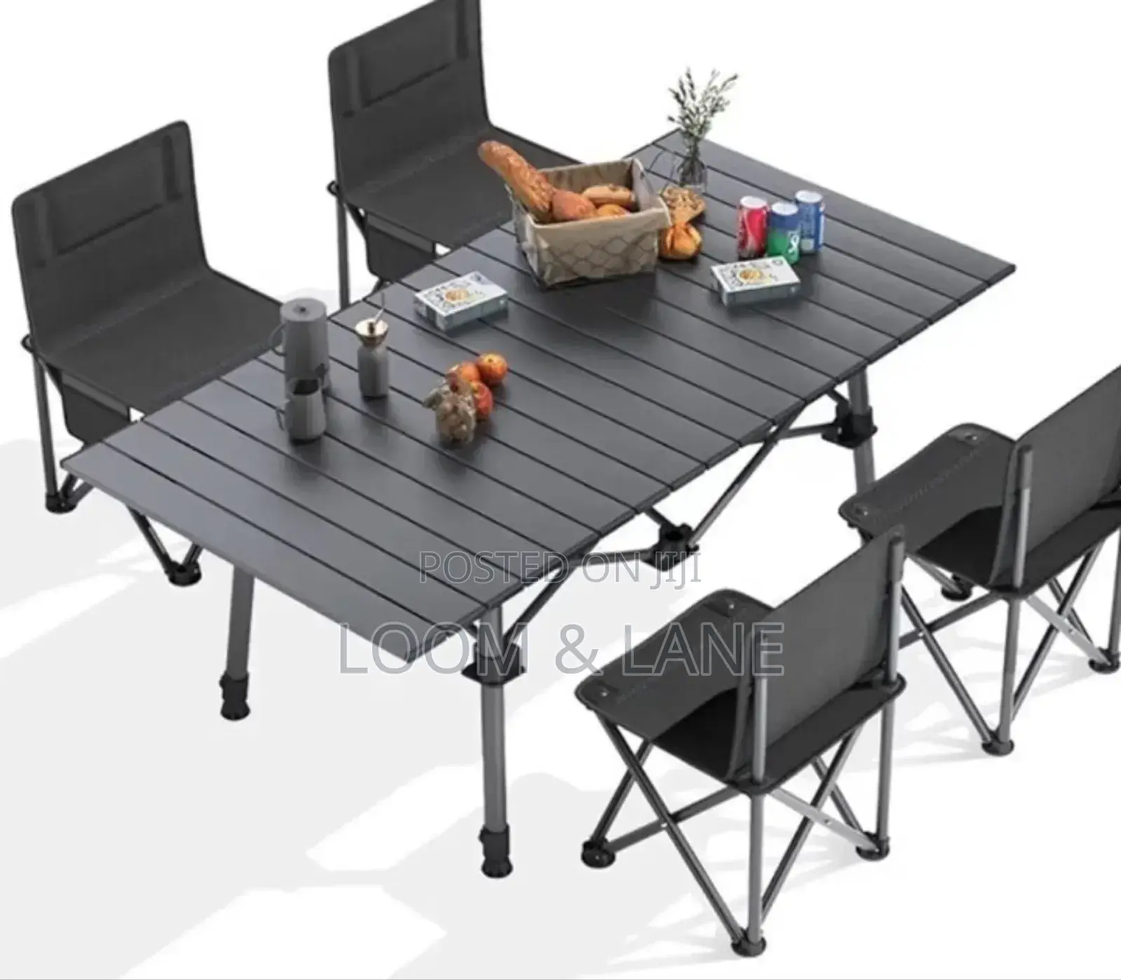 5pcs Portable Foldable Table and 4 Chairs Set