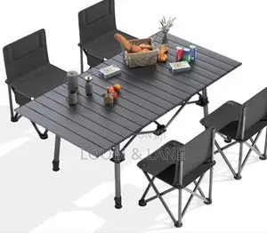 5pcs Portable Foldable Table and 4 Chairs Set