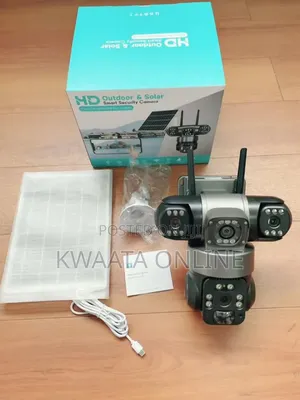 4g Sim Card Solar Powered Wifi Security Surveillance 360°Triple Camera