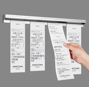 Wall-Mounted Aluminum Slide Check Rack Receipt Holder