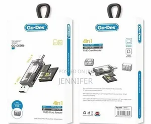 Go-Des Gd-Dk006 Transparent Design 4-in-1 Tf/Sd Card Reader