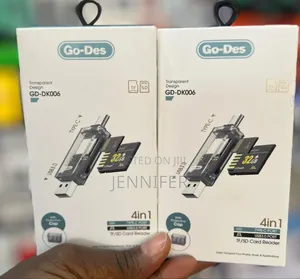 Go-Des Gd-Dk006 Transparent Design 4-in-1 Tf/Sd Card Reader