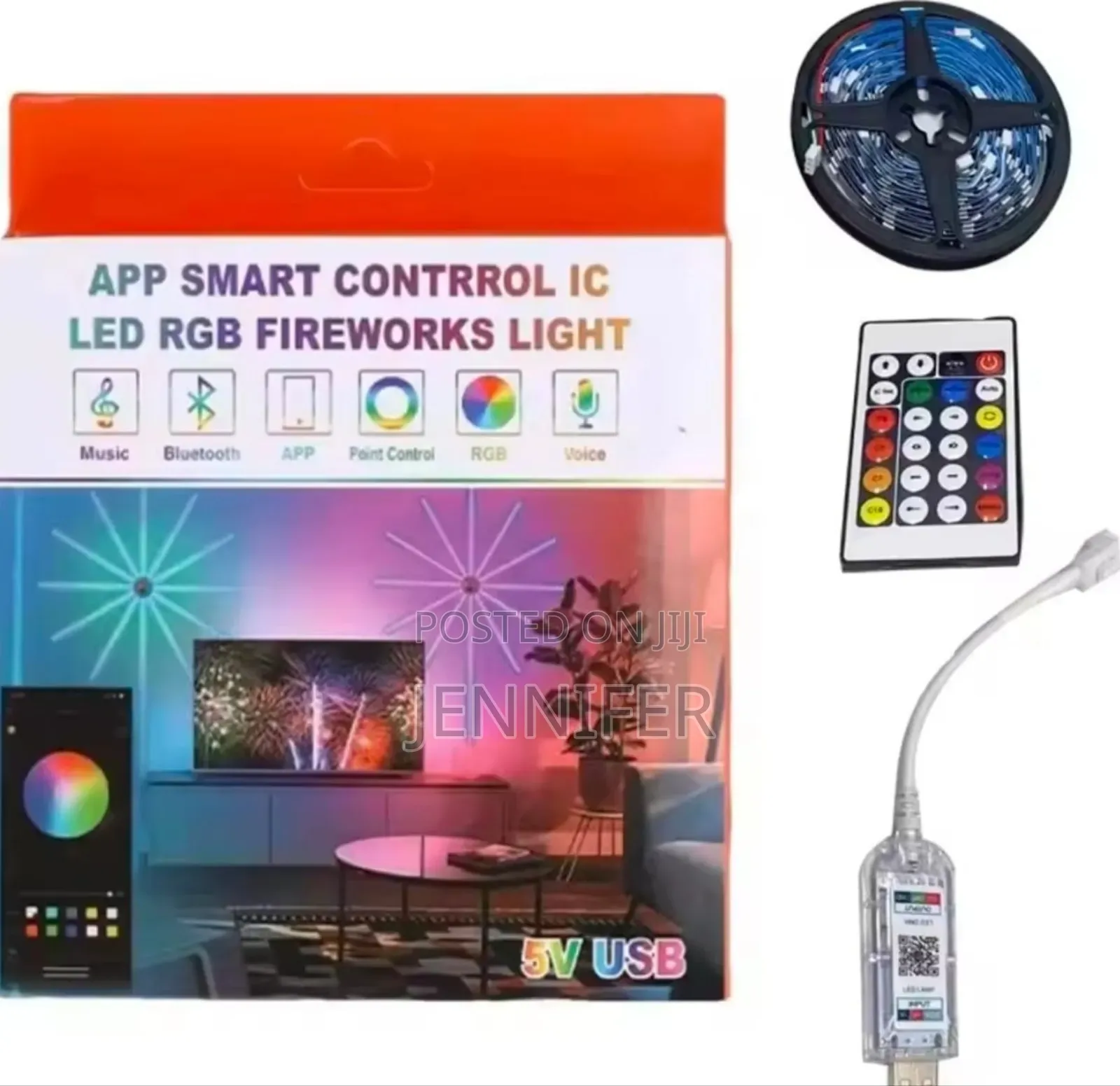 App Smart Control Ic Led RGB Fireworks Light Kit