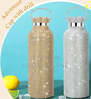 Sparkling Rhistone Covered Stainless Steel Water Bottle