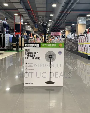 Geepas 16" Stand Fan Gf9488-black