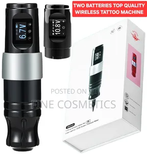2 Batteries, Top Quality Rechargeable Wireless Tattoo Machine Gun