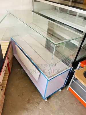 Blue and White 4feets Showcase Display Counter