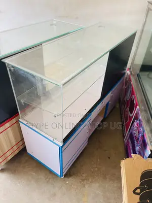 Blue and White 4feets Showcase Display Counter