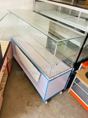 Blue and White 4feets Showcase Display Counter