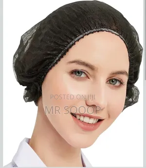 Disposable Hair Nets 100pcs – Black Elastic Nylon Bouffant Caps