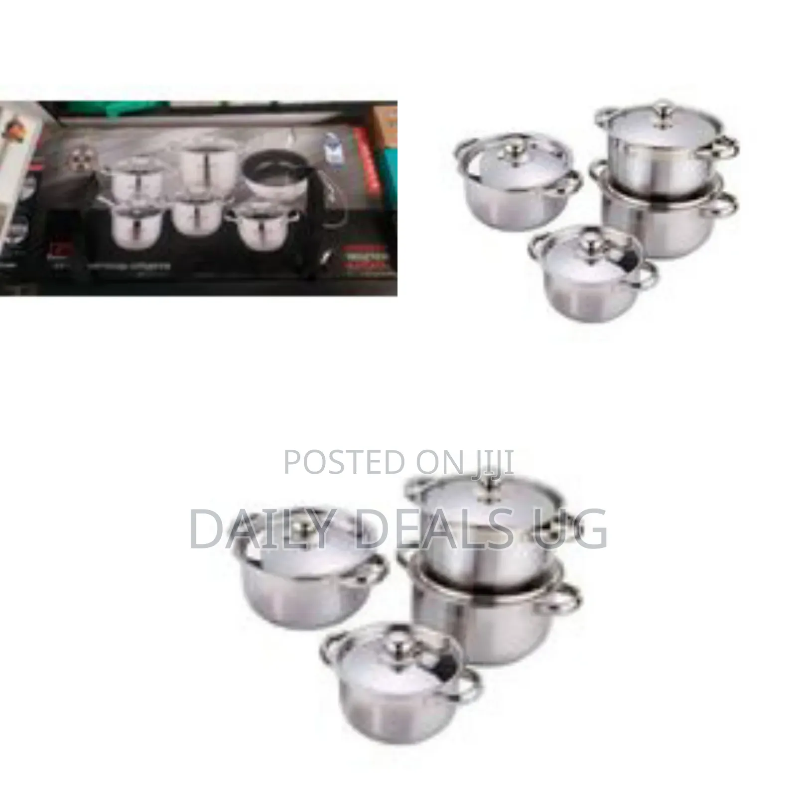 4 Pieces Stainless Steel Saucepans Cookware Pots - Multicolor