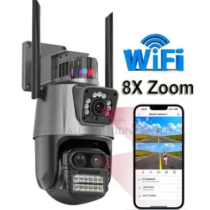 V380 Outdoor Dual Lens Wifi Surveillance CCTV Waterproof, Night Vision