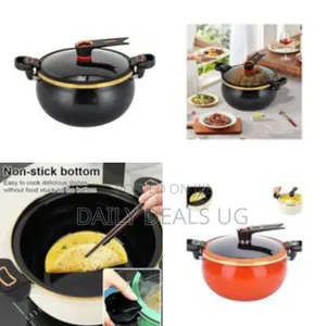 Multi-functional Non-stick Cooking Pot With Innovative Locking Lid