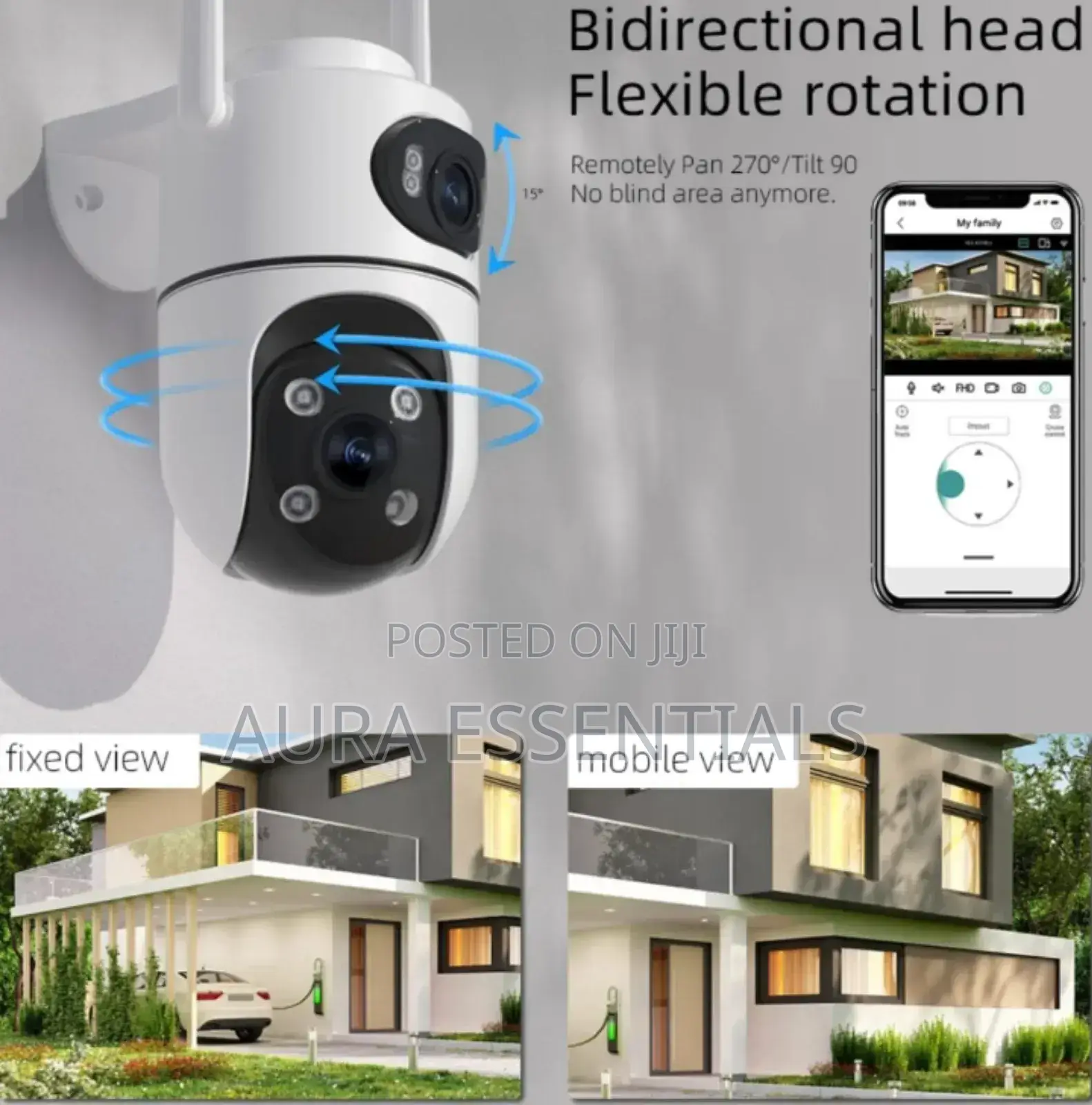 Multi-Lens View Camera, an Outdoor and Indoor Wi-Fi Smart Camera