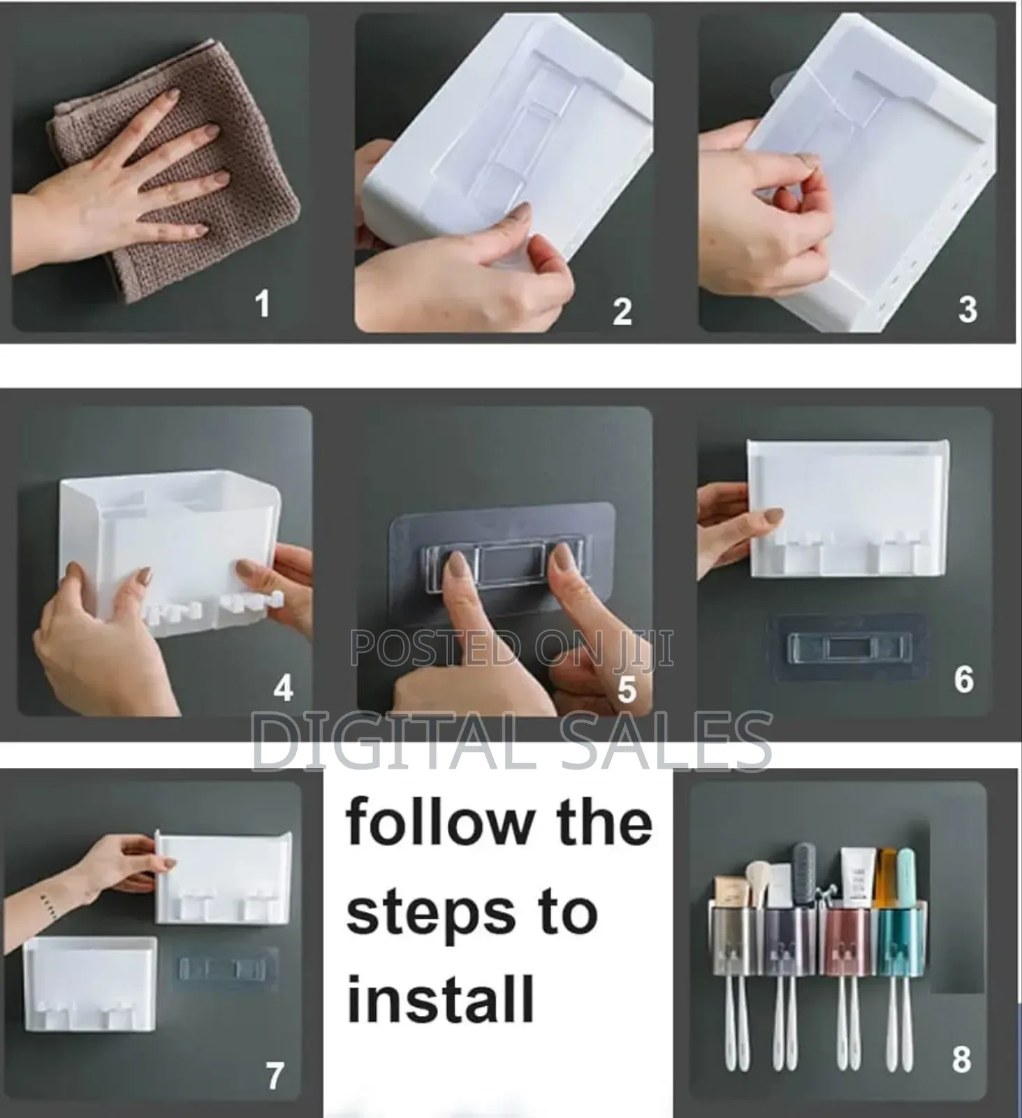 Plastic Intelligent Tooth Paste and Toothbrush Holder