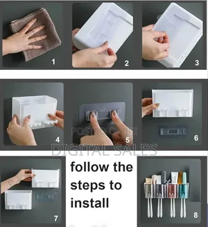 Plastic Intelligent Tooth Paste and Toothbrush Holder