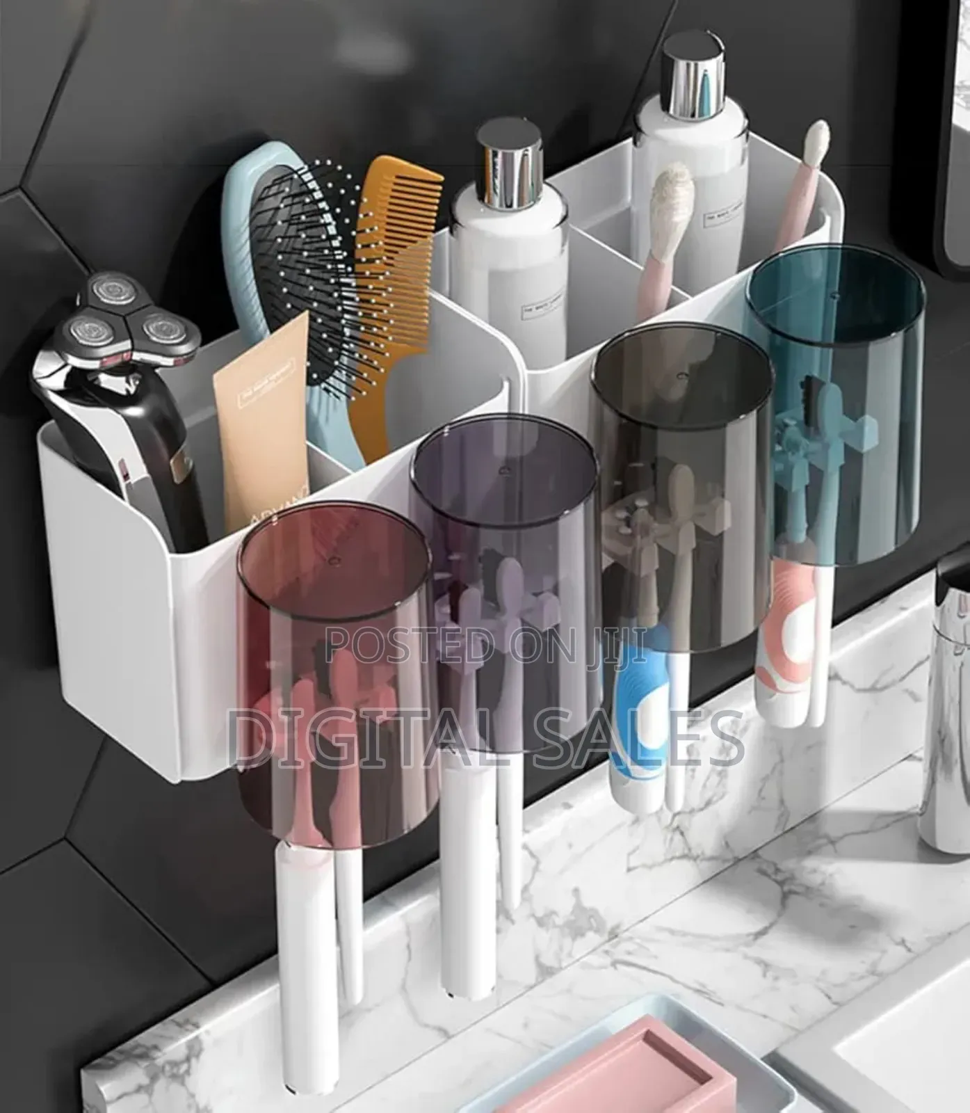 Plastic Intelligent Tooth Paste and Toothbrush Holder