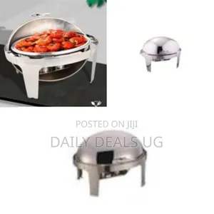 Roll-Top Chafing Dish - Silver
