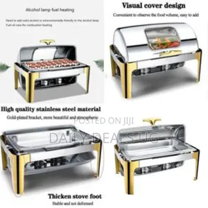 Professional Stainless Steel Chafing Dish With Accent Trim - Silver