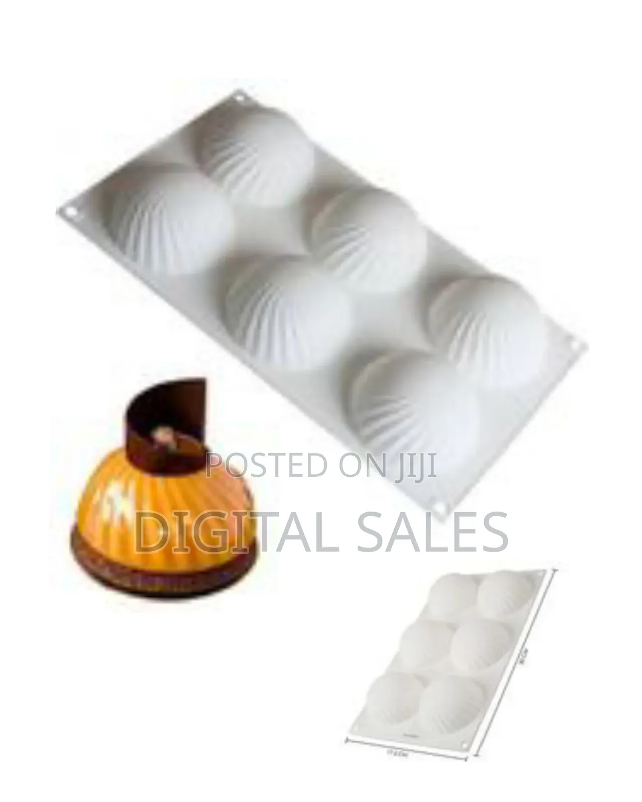 6-Cavity Spiral Dome Silicone Mousse Cake Mold