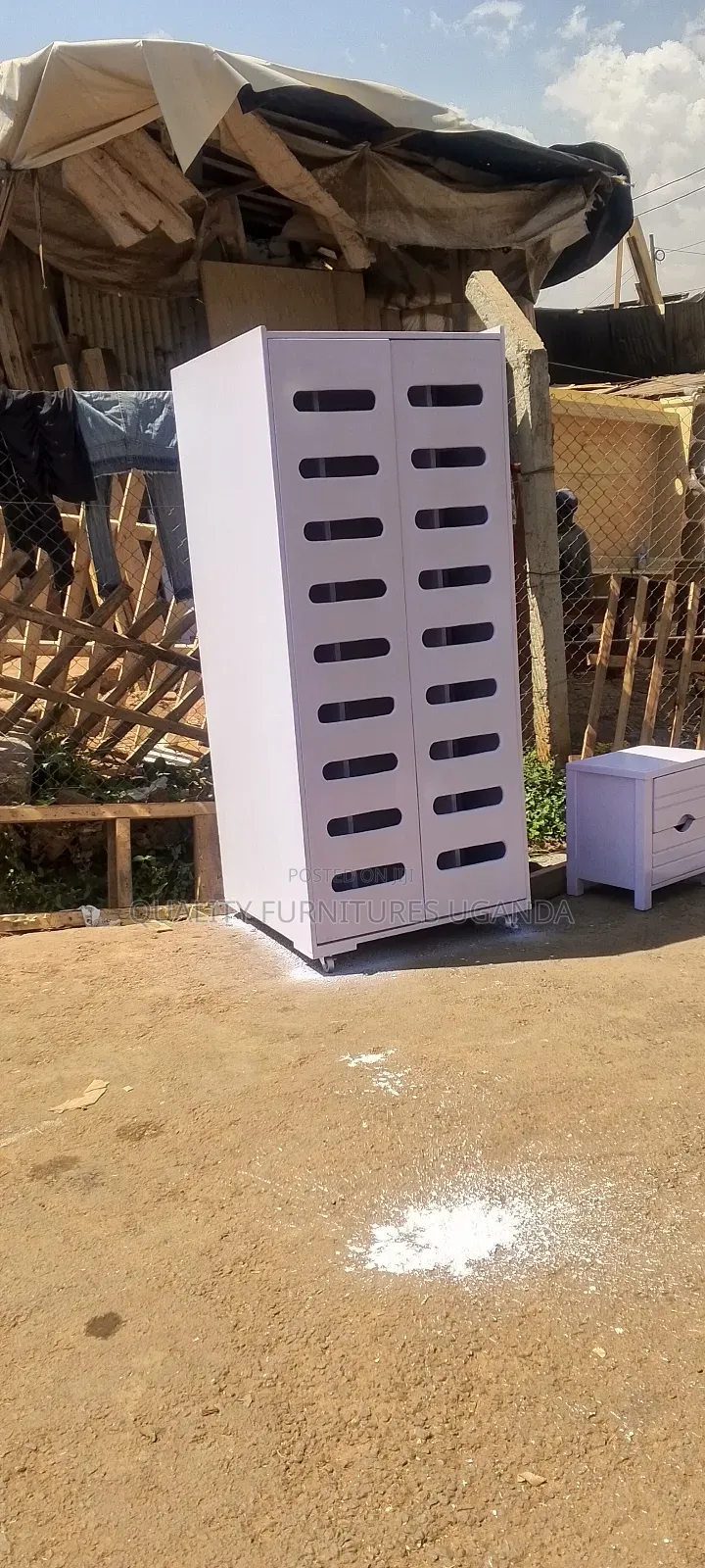 Simple Modern White Rotating Shoe Rack
