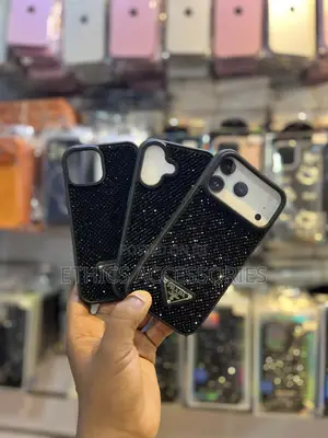 Prada-Style Rhinestone Phone Cases