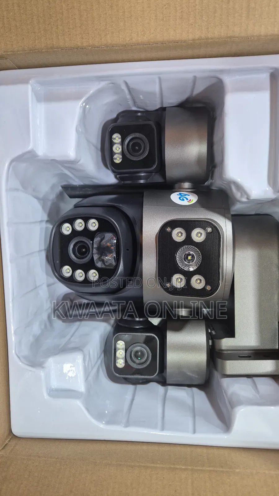 4g Sim Card Solar Powered Wifi Security Surveillance 360°Triple Camera