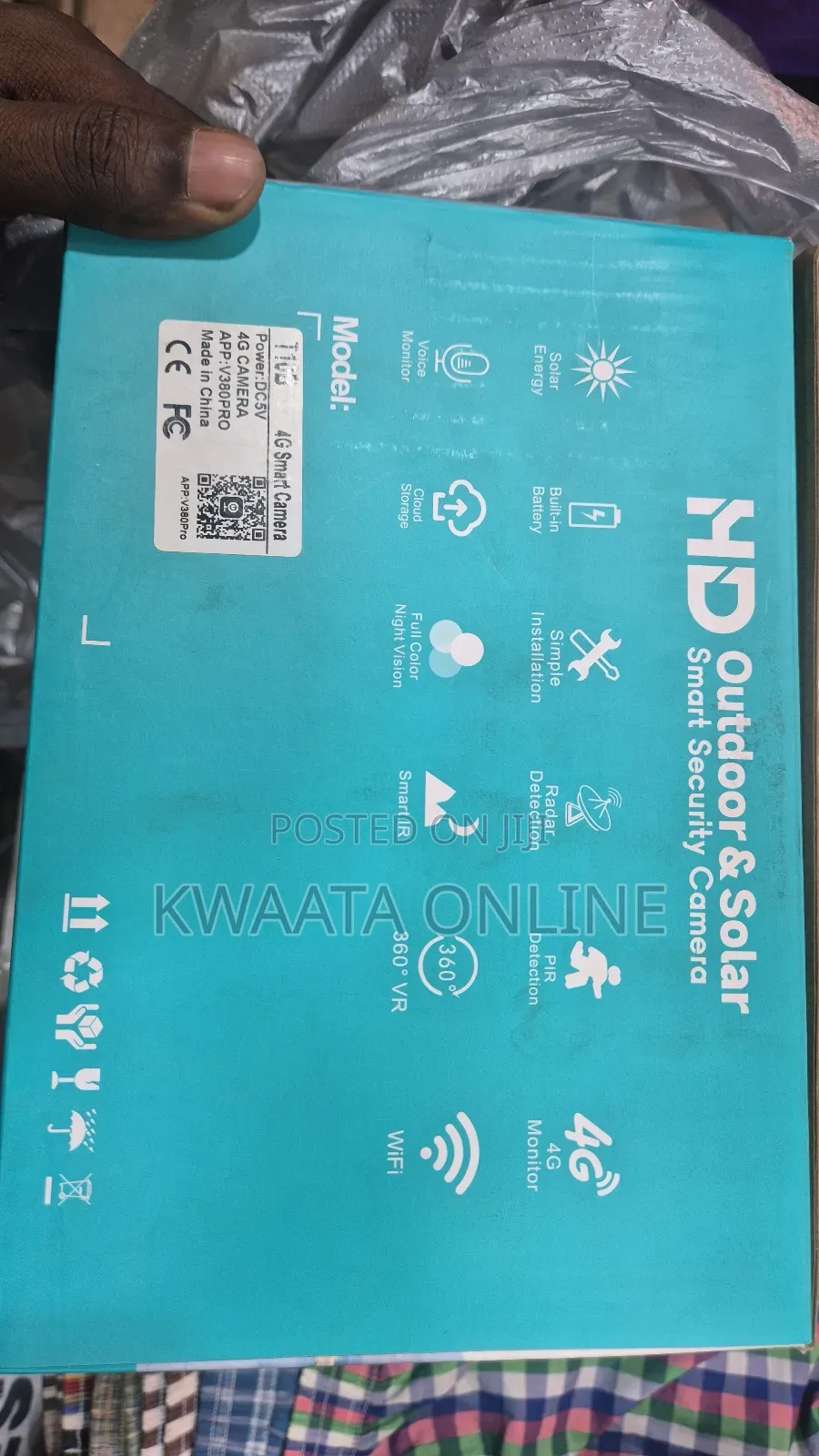 4g Sim Card Solar Powered Wifi Security Surveillance 360°Triple Camera