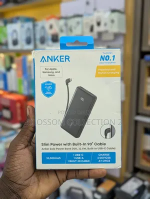 Anker Zolo Power Bank 10000mah 22.5w Power Bank Built-in Usb-C Cable