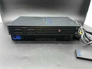 Sony Playstation 2 Fat Console Black SCPH-50001/N W/ Network Adapter T