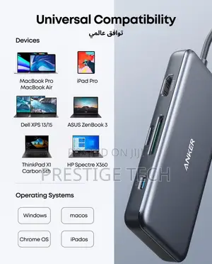 Anker 341 Usb C Hub 7in1 With 4k Hdmi, 100w Pd, Micro Sd Card Reader