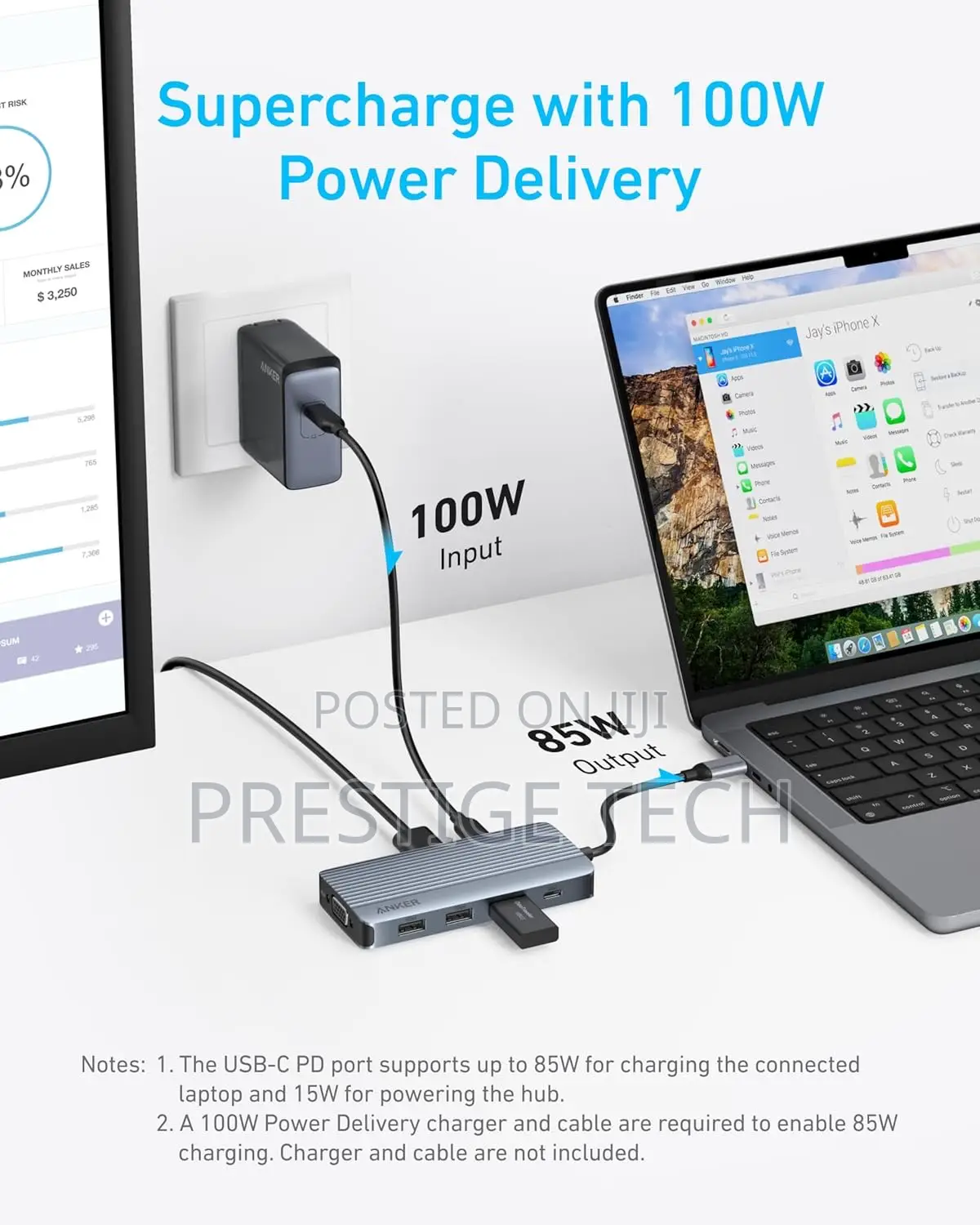 Anker Type C Hub 10in1, Dual 4k Hdmi Display Usb C Hub, 1080p Vga