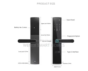 High Security Smart Door Lock With App Control Fingerprint Password