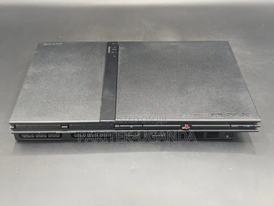 Sony Playstation 2 Ps2 Slim Black Console -W/ 2 Controllers - Memory C