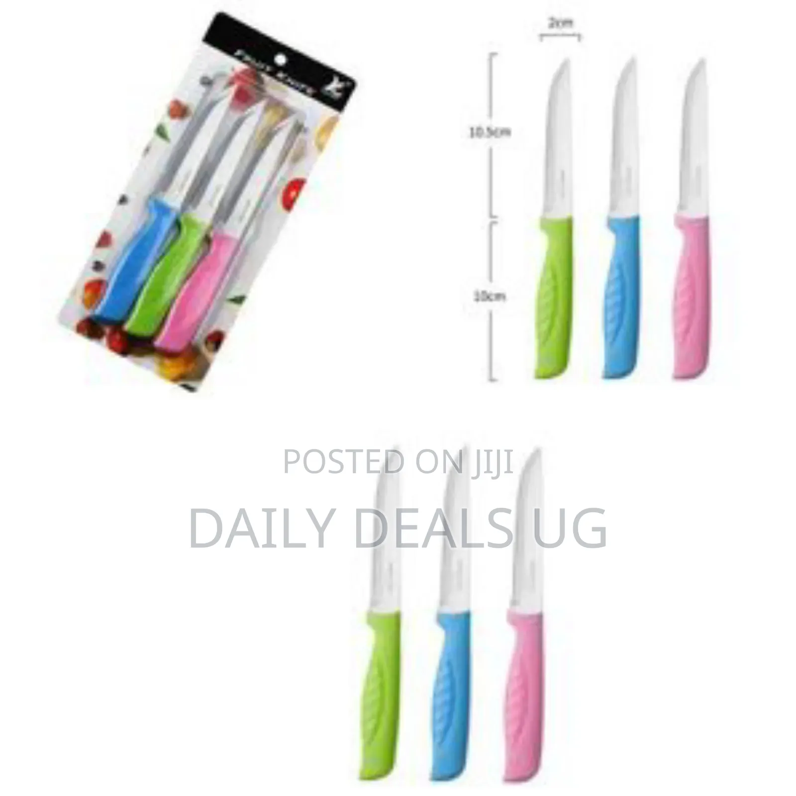 Pack of 6 Sharp Mini Knives - Multi Colors