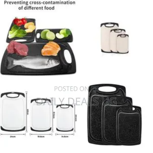 Professional Non-Slip Cutting Board Set With Easy-Grip Handles