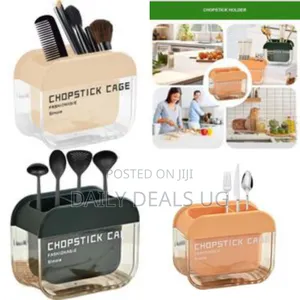Versatile Cutlery and Chopstick Storage Case - Multicolor